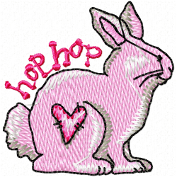 Rabbits Embroidery Design 7 Rabbits Embroidery Design 7